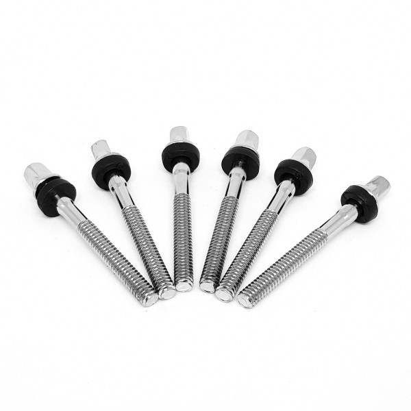 Kit  com 6 Parafusos de afinação para  Tom, Surdo ou Caixa  7/32  x 50mm