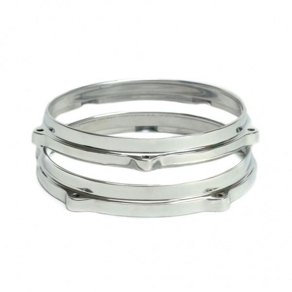 Par de Aros Die Cast de Alumínio Polido 3,5mm com 8" e 5 Furos para Tom