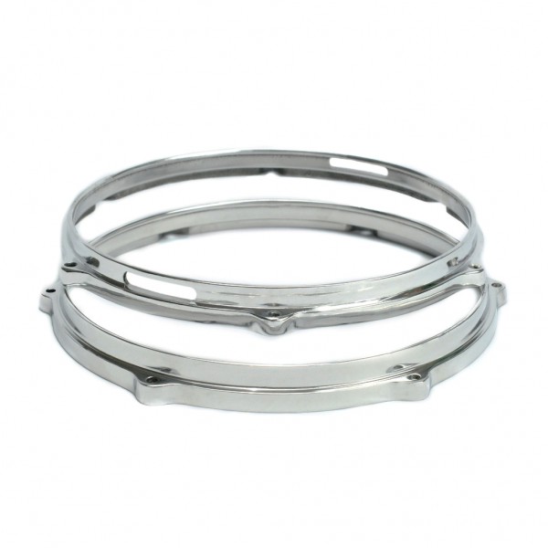 Par de Aros Die Cast de Alumínio Polido 3,5mm com 10" e 6 Furos para Caixas