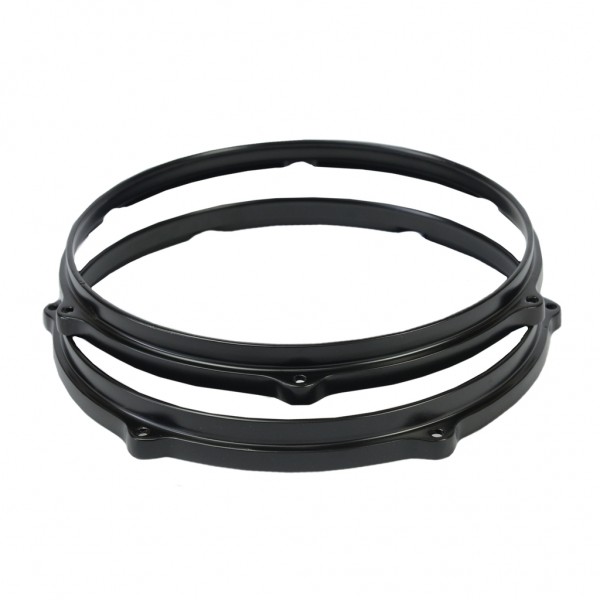 Par de Aros Die Cast de Alumínio Preto 3,5mm com 10" e 6 Furos para Tom